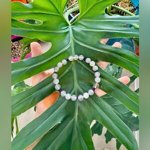 Agate & Hematite bracelet (one)